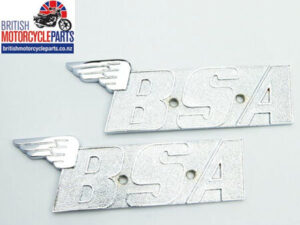 60-2568 BSA A65 A70 Petrol Tank Badges 1971-72 - PAIR