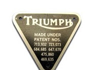 TIMING COVER TRIANGLE Patent Plate Triumph T100 Tiger 100 - Made In Uk TIMING COVER TRIANGLE Patent Plate Triumph T100 Tiger 100 - Made In Uk