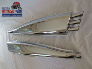 70-9036 Raygun Silencers - BSA Triumph Triples - Pair
